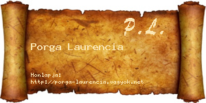 Porga Laurencia névjegykártya